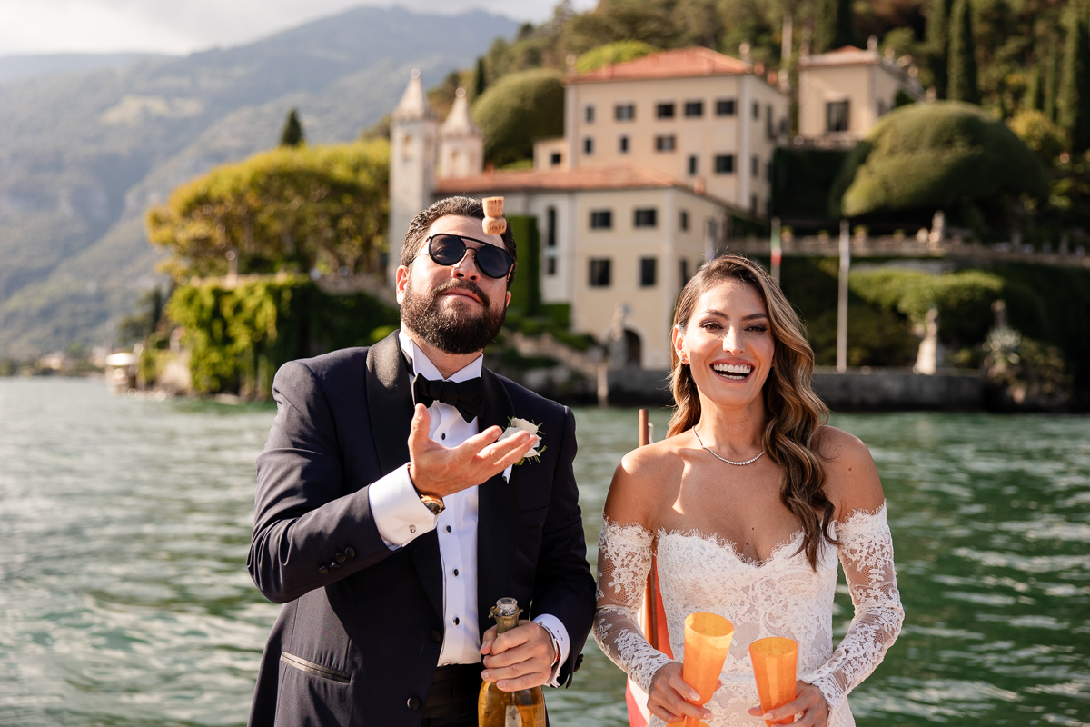 Wedding photo Villa del Balbianello boat